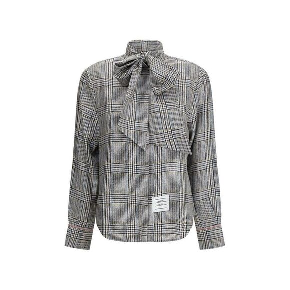 Thom Browne Beige Silk Dress Women's Shirt